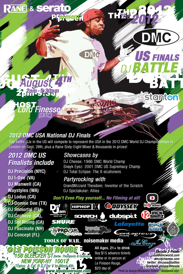 Sat. August 4th, 2012 DMC US FINALS DJ BATTLE @Le Poisson Rouge NewYork NY…