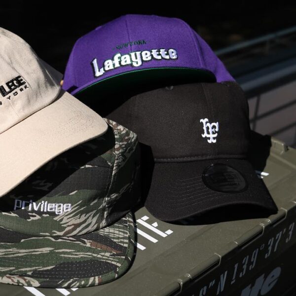 . LAFAYETTE LF SMALL LOGO NE 9THIRTY ¥6,000+tax . LAFAYETTE POLAND LOGO SNAP BACK CAP ¥5,000+tax . PRIVILEGE CLASSIC LOGO CAMP CAP ¥5,000+tax . PRIVILEGE NEW YORK CORE LOGO DAD CAP ¥5,000+tax .