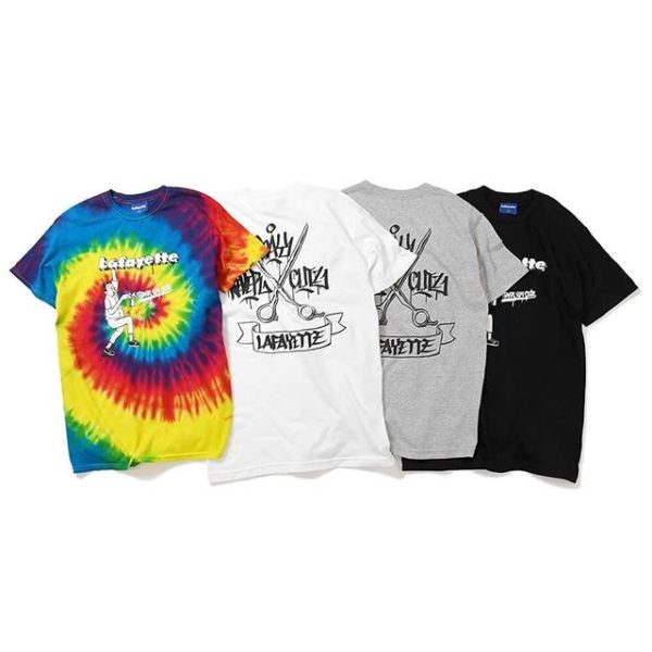 【LAFAYETTE】 Lafayette × ESOW × NEVERSAYCUTZ S/S TEE ・ Price : 6,500 yen+tax ・ Color : TIEDYE , WHITE , GREY , BLACK ・