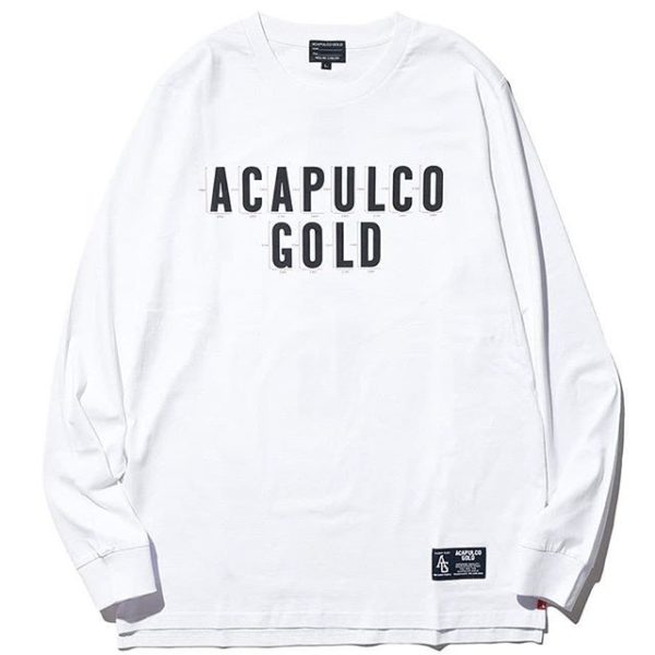 【ACAPULCO GOLD】 MEASURE LS TEE ・ Price : 7,500 yen+tax ・ Color : BLACK,WHITE ・