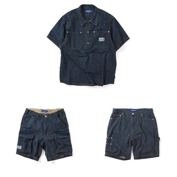 ・ 3/28(sat)発売！ ・ LS200202 DENIM PULLOVER S/S SHIRT PRICE:14,000yen+tax COLOR : INDIGO BLUE(インディゴブルー) ・ LS201301 DENIM PAINTER SHORTS PRICE:15,000yen+tax COLOR : INDIGO BLUE(インディゴブルー) ・ LS201302 CLASSIC BIG POCKET CARGO SHORTS PRICE:15,000yen+tax COLOR : INDIGO BLUE(インディゴブルー) ・