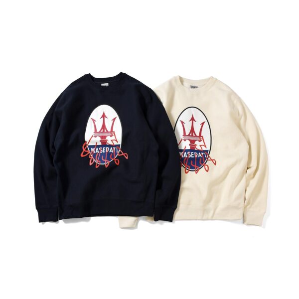 “King Crewneck” sweatshirt available in Bone & Navy! • Get yours online or in-store now