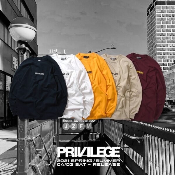 New Delivery PRIVILEGE SMALL NEW YORK CORE LOGO LS TEE ¥7,150(tax in)