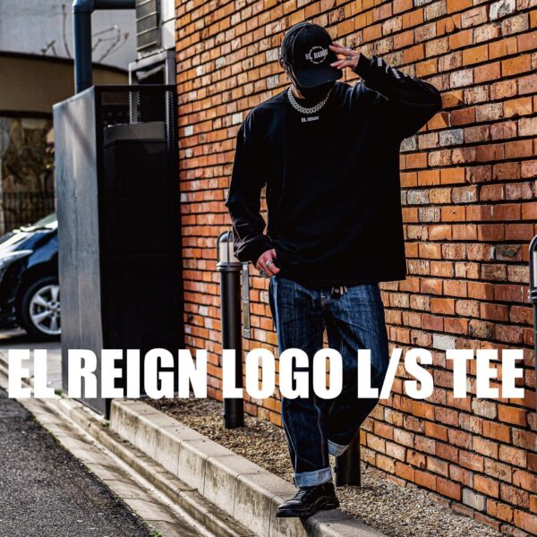 ◆EL REIGN LOGO L/S TEE ◆COLOR BLACK/WHITE ◆SIZE M/L/XL ◆INTRODUCTION ALogo L.S-T-shirt that embodies the brand. A classic silhouette that creates a heavy and thick feeling with 6oz. The EL REIGN logo bearing the brand name is printed on the front. The back is printed with an abbreviation logo with the abbreviation of the brand logo changed to OLD ENGLISH. A part of the concept is printed on the left sleeve. An original tag is sewn on the right sleeve. Double stitching on cuffs and hem The neck rib is a single stitch specification. ◆PRICE ¥8,800+tax